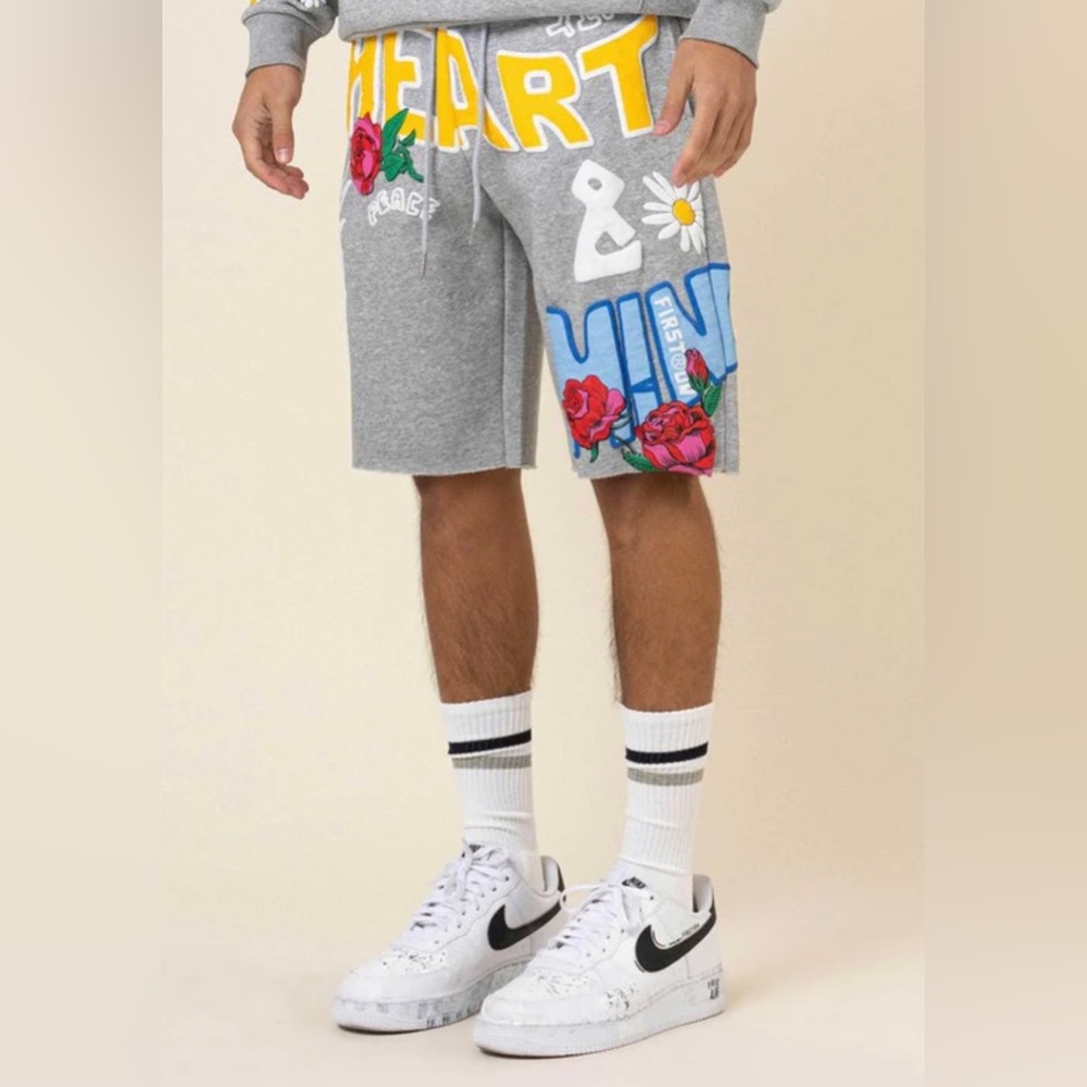 FLOWER PUFF PRINT SHORT